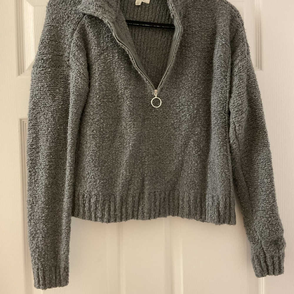 Lucky Brand Gray Cowl Neck Sweater